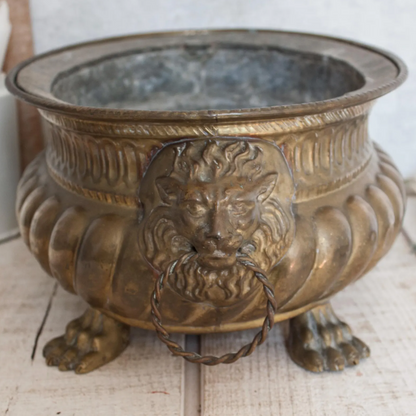 1800s Large Antique French Yellow Copper Planter – Napoléon I Era