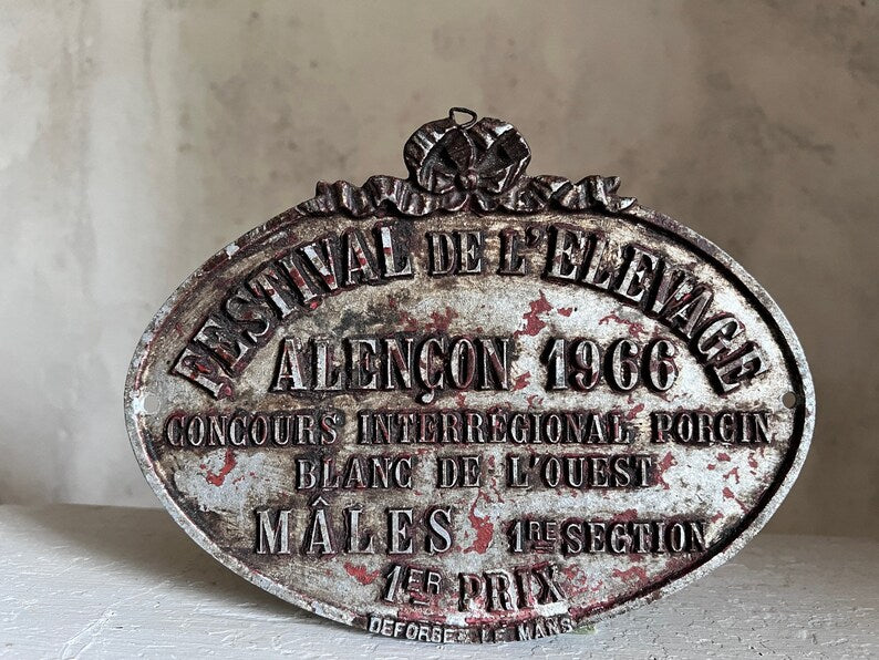 PLAQUE concours agrcole - Plaque métal ancenne - Plaque vntage PLAQUE concours agrcole - Plaque métal ancenne - Plaque vntage